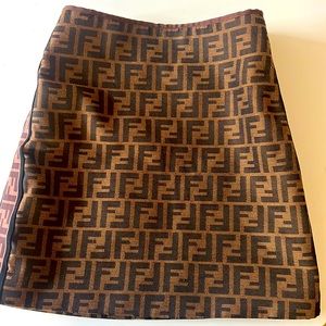 High waisted Fendi skirt thrifted in LA